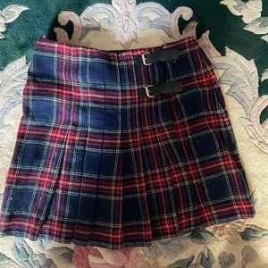 Victoria’s Secret Moda International Wool Plaid Pleated Skirt